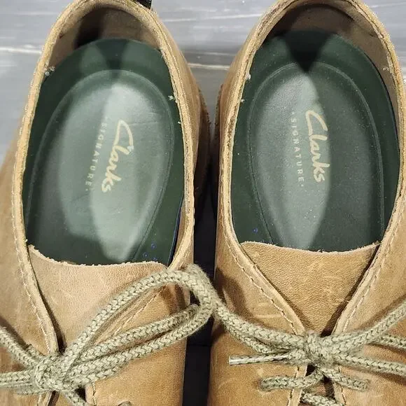 Clarks Men's Solsbury Shoes Comfort Lace Up Dark Sand Leather 26178984 SZ‎ 13 M - Picture 8 of 9